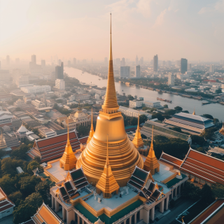 Храм Золотая гора Бангкока